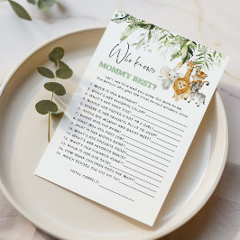 Lámina Bebés de Safari que conoce a la mamá mejor juego