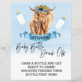 Lámina Bebida de botella de bebé fuera del juego Ducha de