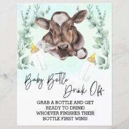 Lámina Bebida de botella de bebé fuera del juego Ducha de