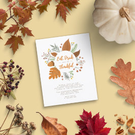 Lámina Bebida de presupuesto y acción de gracias