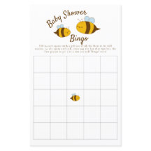 Bee Baby Shower Bingo Fiesta Game Cute