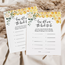 Lámina Bee ¿Cuántos años tenía la novia para el juego de 