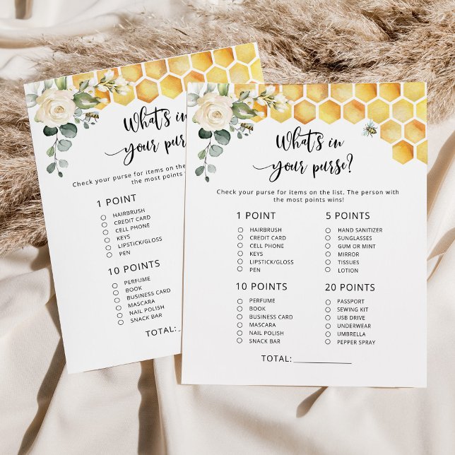 Lámina Bee Qué hay en su bolso juego de ducha para bebés (Subido por el creador)