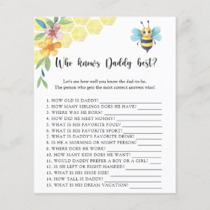 Lámina Bee - Quién conoce el mejor juego de DADDY