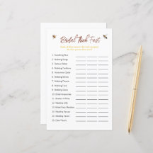Bee "Think Fast" Bridal Shower Game