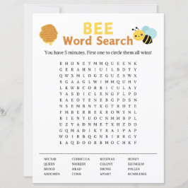 Lámina Bee Word Search Game