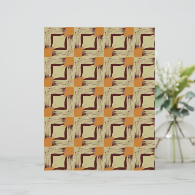 Lámina Beige and Maroon Tiles scrapbook paper (Anverso de pie)
