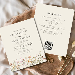 Lámina Beige de flor silvestre presupuestal todo en un Bo