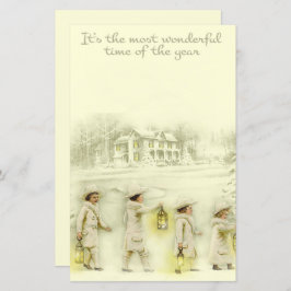 Lámina Beige de Navidad vintage