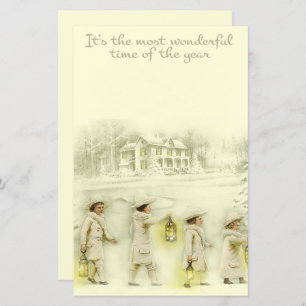 Lámina Beige de Navidad vintage