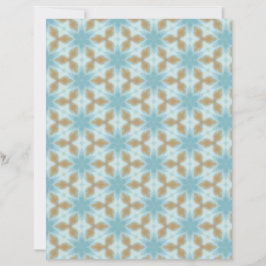 Lámina Beige on Blue geometric tile scrapbook paper