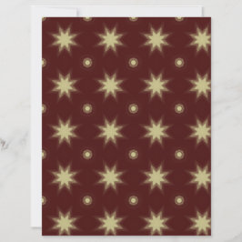 Lámina Beige Stars on Maroon scrapbook paper