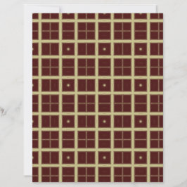 Lámina Beige Windowpane on Maroon Scrapbook Paper