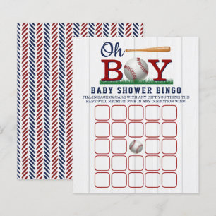 Lámina Béisbol Boys Baby Shower Bingo