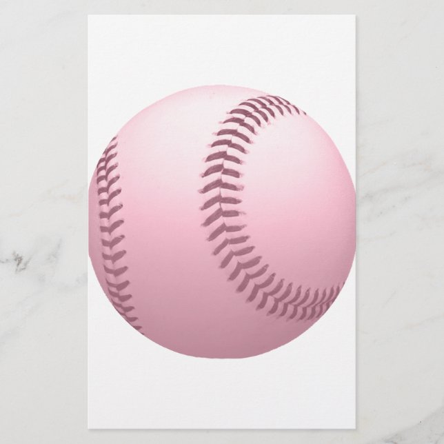 Lámina Béisbol de color rosado Rosa (Anverso)