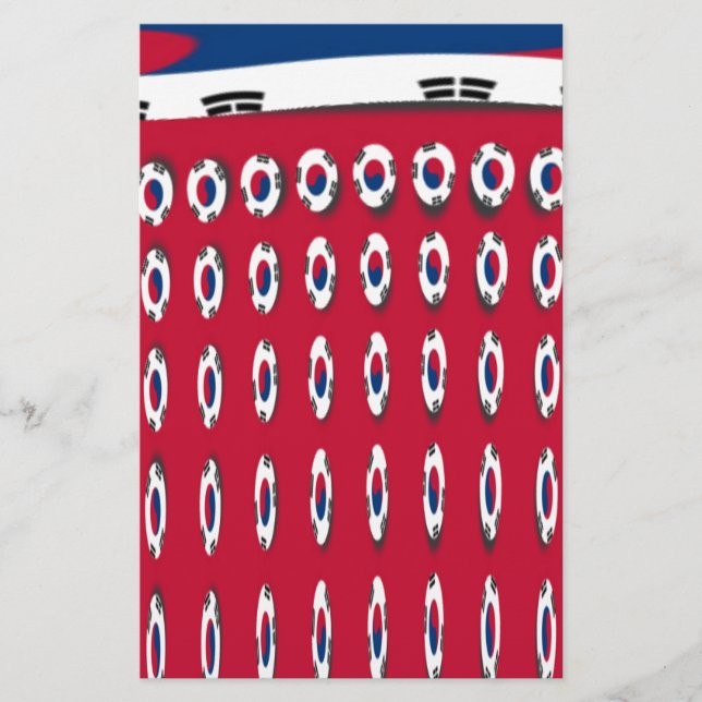 Lámina Bella Bandera Coreana Pequeña Diseña Una Impresión (Anverso)