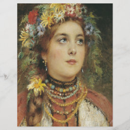 Lámina Belleza rusa en papel de cuaderno de verano en Gar