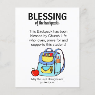 Lámina Bendición de las mochilas