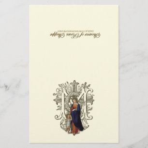 Lámina Bendita Virgen María Jesús Católico Religioso