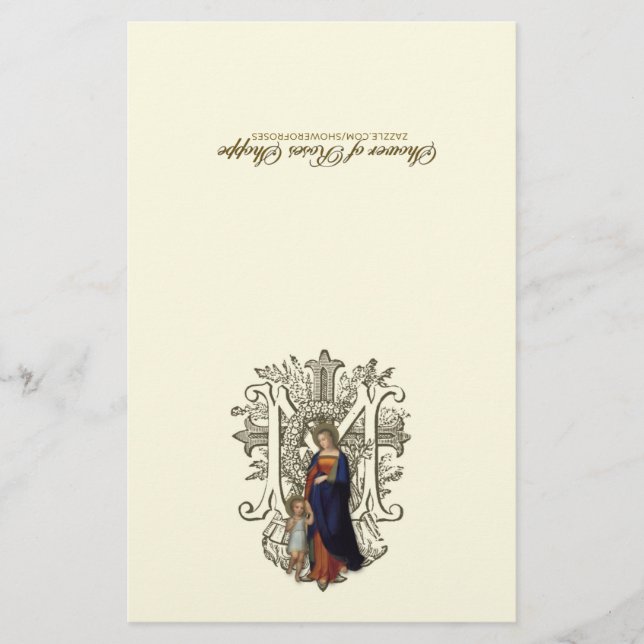 Lámina Bendita Virgen María Jesús Católico Religioso (Anverso)