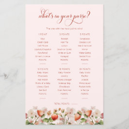 Lámina Berry Baby Shower Game