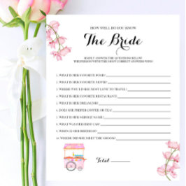 Lámina Berry Bridal Shower ¿conoces el juego de novias?