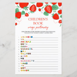 Lámina Berry dulce juego de Emoji de libros para niños