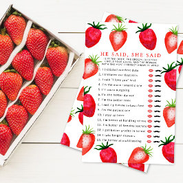 Lámina Berry In Love Strawberry Bridal Shower Adivina Qui