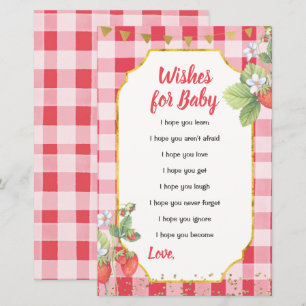 Lámina Berry Sweet Strawberry Summer Wiers for Baby Card