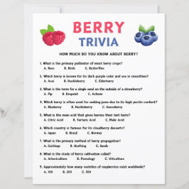 Lámina Berry Trivia Game