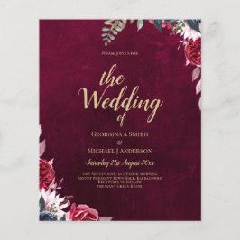 Lámina Berry Wine Floral Boda