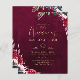 Lámina Berry Wine Floral Boda