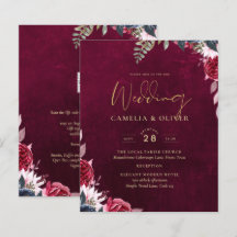 Berry Wine Floral Boda