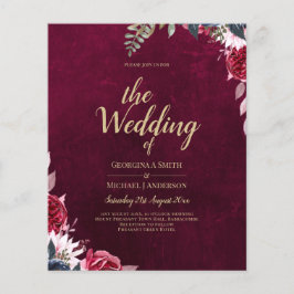 Lámina Berry Wine Floral Boda