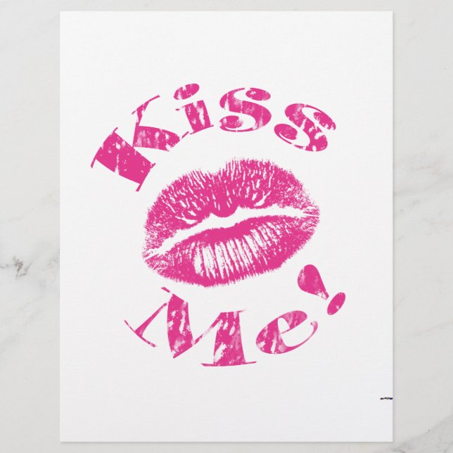 Lámina ¡Bésame! Labios Rosados (Anverso)