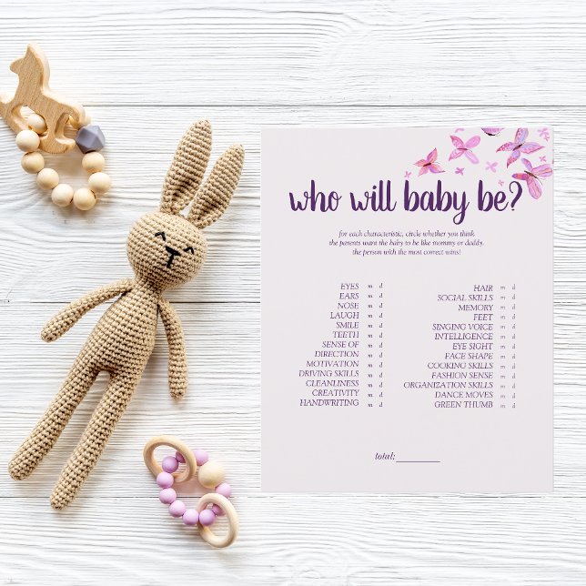 Lámina Besos de mariposa | ¿Quién será el bebé? | Rosa (Subido por el creador)