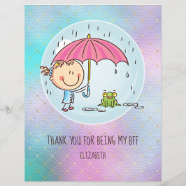 Lámina BFF lindo Besties Kawaii regalos para Chicas amigo
