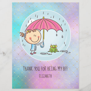 Lámina BFF lindo Besties Kawaii regalos para Chicas amigo