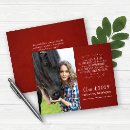 Lámina Biblia de graduación cristiana contra rojo