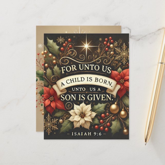 Lámina Biblia Para Unto Uu Un Niño Nace Papel De Libro De (Anverso/Reverso In Situ)