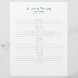 Lámina Biblia Verses John14 Funeral Book Filler Page - 1