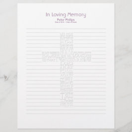 Lámina Biblia Verses John14 Funeral Book Filler Page - 5