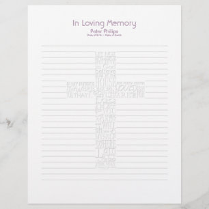 Lámina Biblia Verses John14 Funeral Book Filler Page - 5