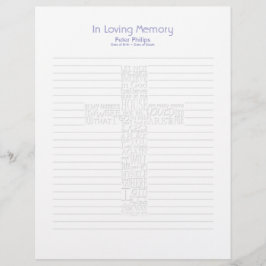 Lámina Biblia Verses John14 Funeral Book Filler Page - 6