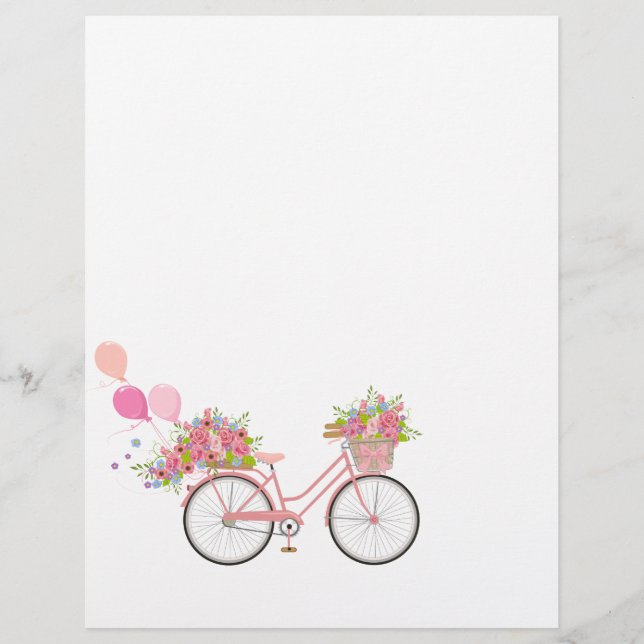 Lámina Bicicleta Rosa Caprichosa (Anverso)