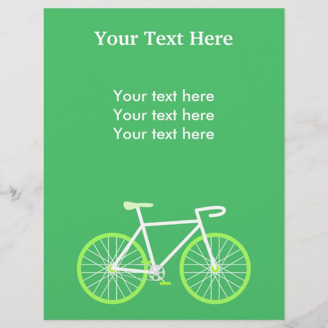 Lámina Bicicleta verde (Anverso)