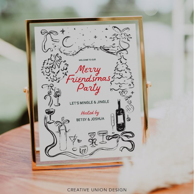 Lámina Bienvenida Fiesta de Navidades de Friendsmas dibuj (Subido por el creador)