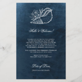 Lámina Bienvenida Itinerario a la boda de la Marina Seash