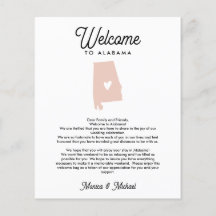 Bienvenidos a Alabama | CARTA E Itinerario CUALQUI