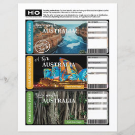Lámina Billete de Australia para viajes y eventos